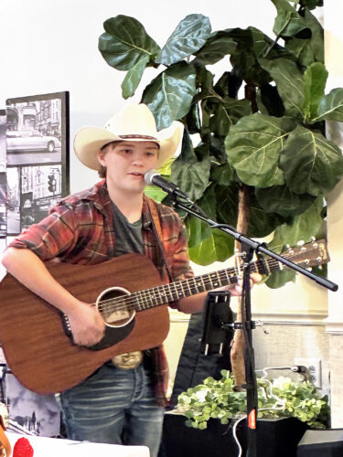Young performer entertains
